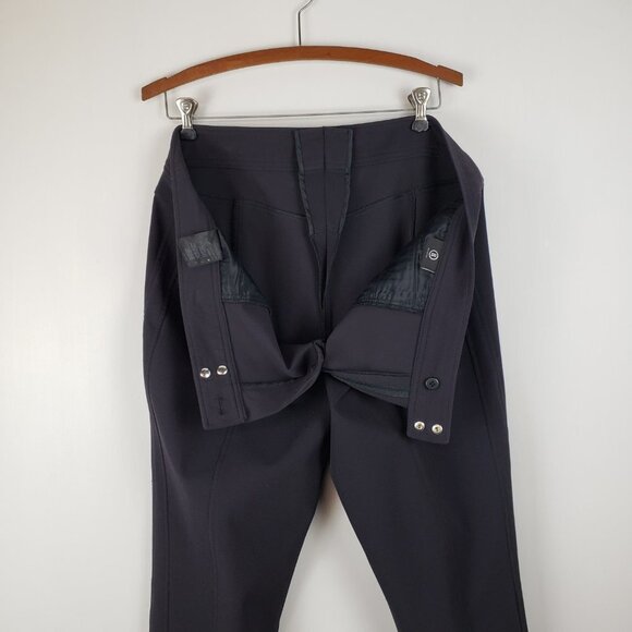 Bogner Slim Leg Pants Black Classic Stretch Center Seam Womens Size 16 - Picture 6 of 8